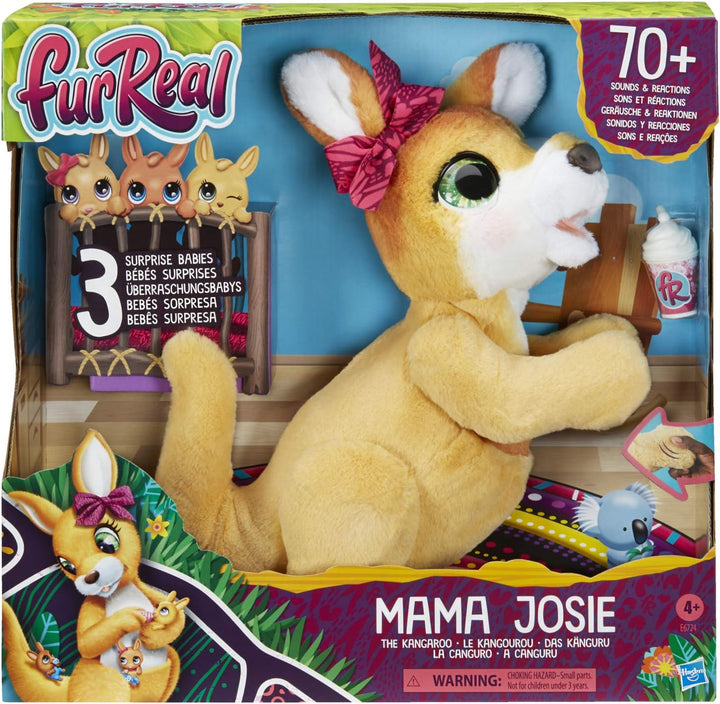 Hasbro Josie, das Känguru, interaktives Plüschspielzeug, 70+ Geräusche und Reaktionen, ab 4 Jahren,