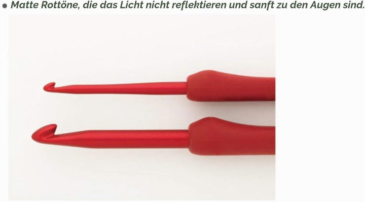 TULIP Etimo Red Crochet Hook Häkelnadel-Set TED-001e, Rot 1,8/2/2,2/2,5/3/3,5/4/5mm Red, 1,8/2/2,2/2