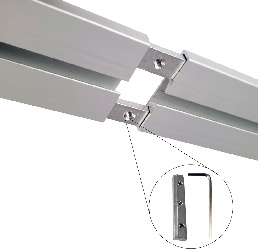 Vorhangschiene "silber" aus Aluminium, alle Längen bis 480cm möglich, Flache Gardinenschiene (7mm),