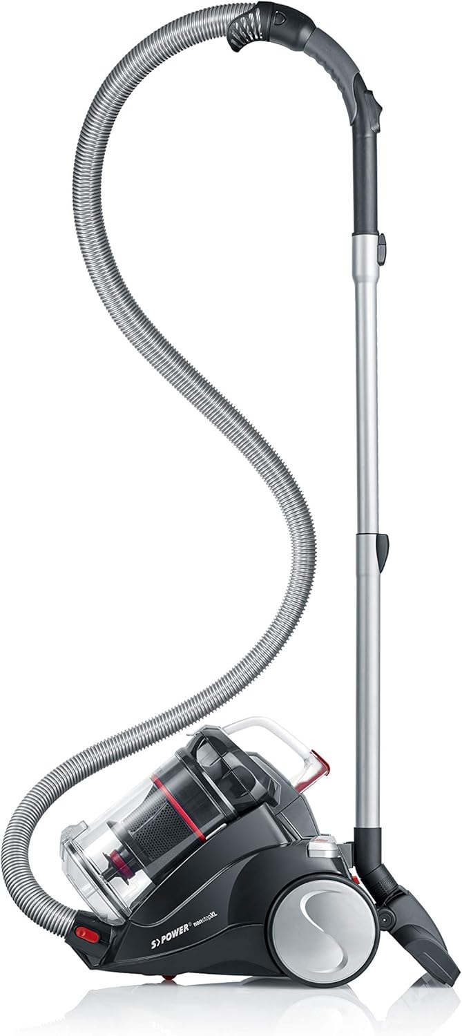 SEVERIN leichter Zyklon-Staubsauger S'POWER nonstopXL, Multizyklon Bodenstaubsauger für konstante Sa