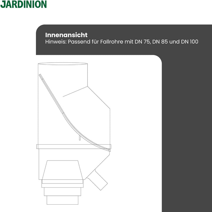 Jardinion Regenwasserfilter, Fallrohr Laubabscheider Schwarz 30,5 x 12 x 17,5 cm Regenwassersammler