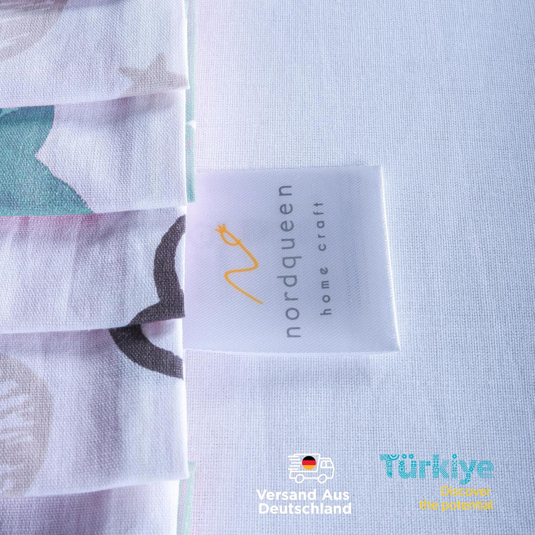 nordqueen Baby&Kinderbettwäsche 100% Baumwolle Bettbezug aus Atmungsaktive, Weiche und Angenehme Sch