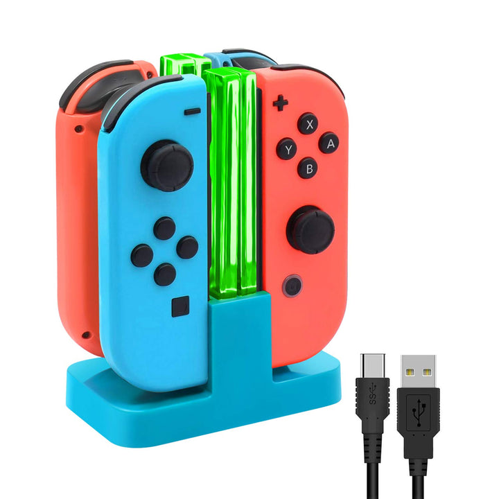 FYOUNG Switch Controller Ladestation Kompatibel Mit Nintendo OLED Joy Con - Quad Ladestation Zubehör