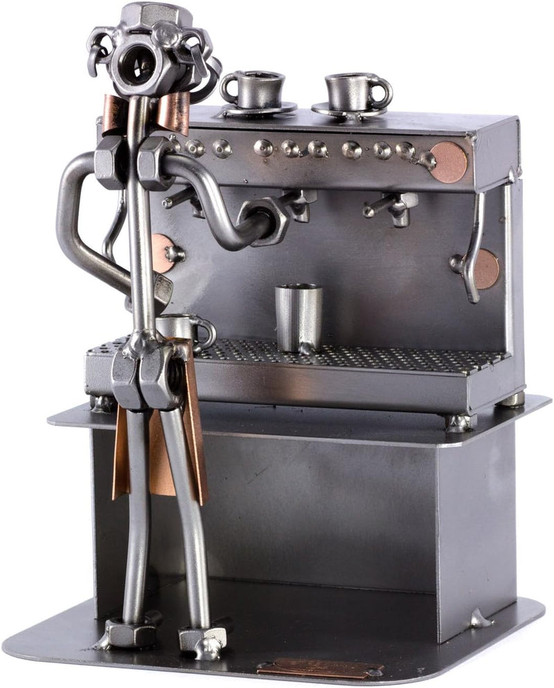 Steelman24 I Schraubenmännchen Barista I Made in Germany I Handarbeit I Geschenkidee I Stahlfigur I