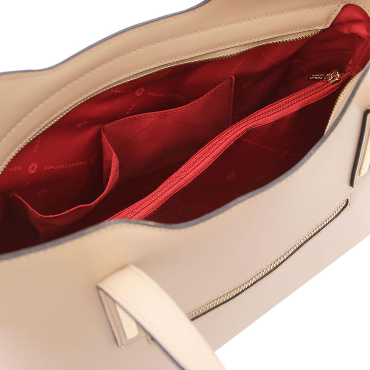Tuscany Leather Olimpia Shopping Tasche aus Leder Champagne, Champagne