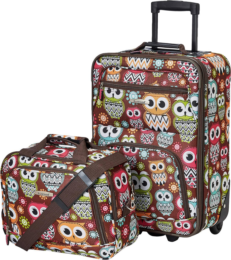 Rockland Ensemble Vertical ABS Sonic 3-PC Koffer-Set, 200 Liter, Owl 81 in Owl, 81 in Owl