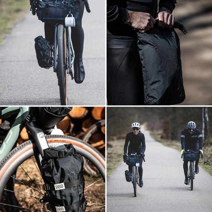 BBB Cycling Gabeltasche Wasserdicht I Fahrrad Gabeltasche Mit Rollverschluss Und Gepäckträger I Fork