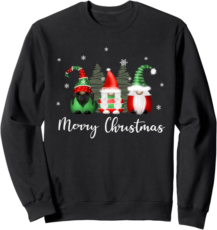 Weihnachtsgnom Schneeflockenmuster Frohe Weihnachten Sweatshirt