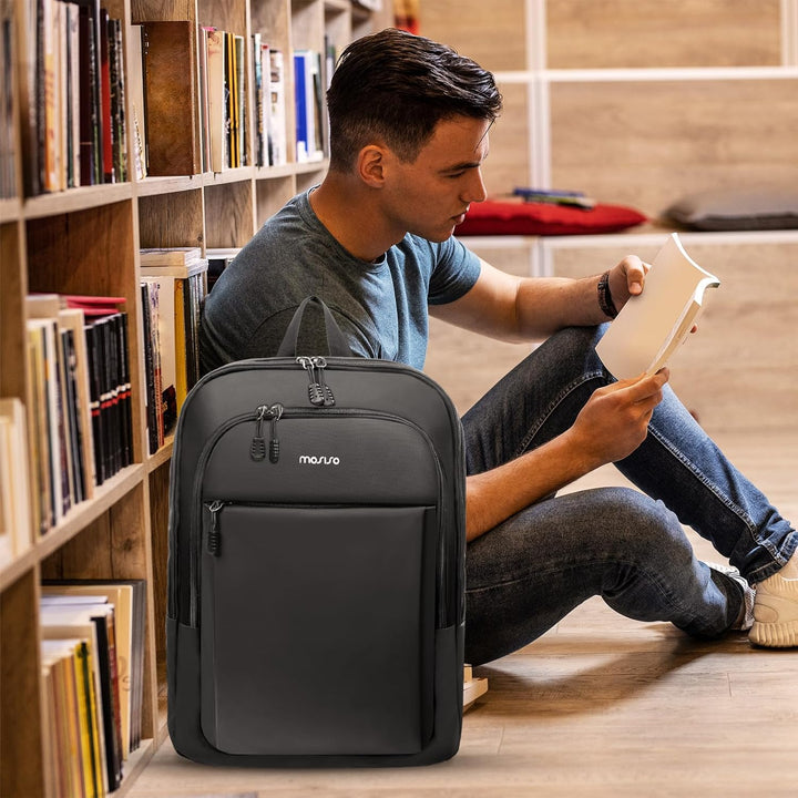 MOSISO Rucksack Herren Damen 15,6 Zoll, Laptop Rucksack Wasserdicht Schlanker Leicht, Business Rucks