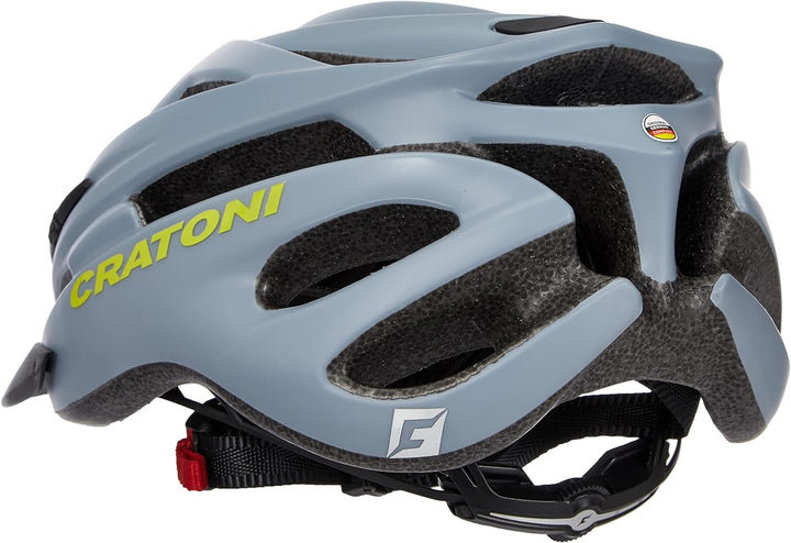 Cratoni Unisex – Erwachsene Pacer+ Fahrradhelm, Grau, S-M (54-58 cm)
