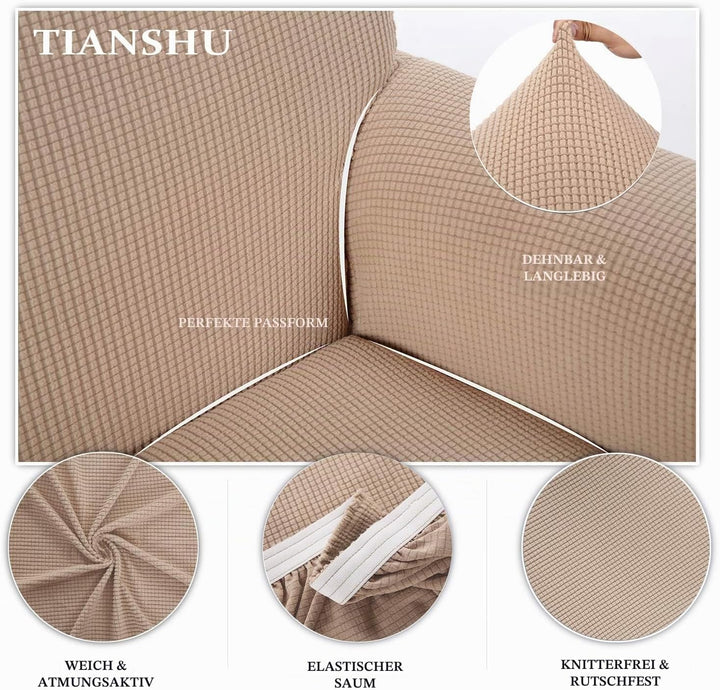 TIANSHU 1 Sitzer Sesselschoner, Liegestuhlbezug Sesselhusse Sesselschoner für Fernsehsessel Elastisc