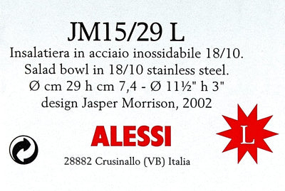 Alessi Salatschssel, 29 cm glänzend, 23.5 x 32 x 13.5 cm, Silber, 23.5 x 32 x 13.5 cm