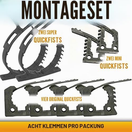 Quick Fist® Klemm-Montagesatz, 8-teilig 1-(Pack), 1-(Pack)