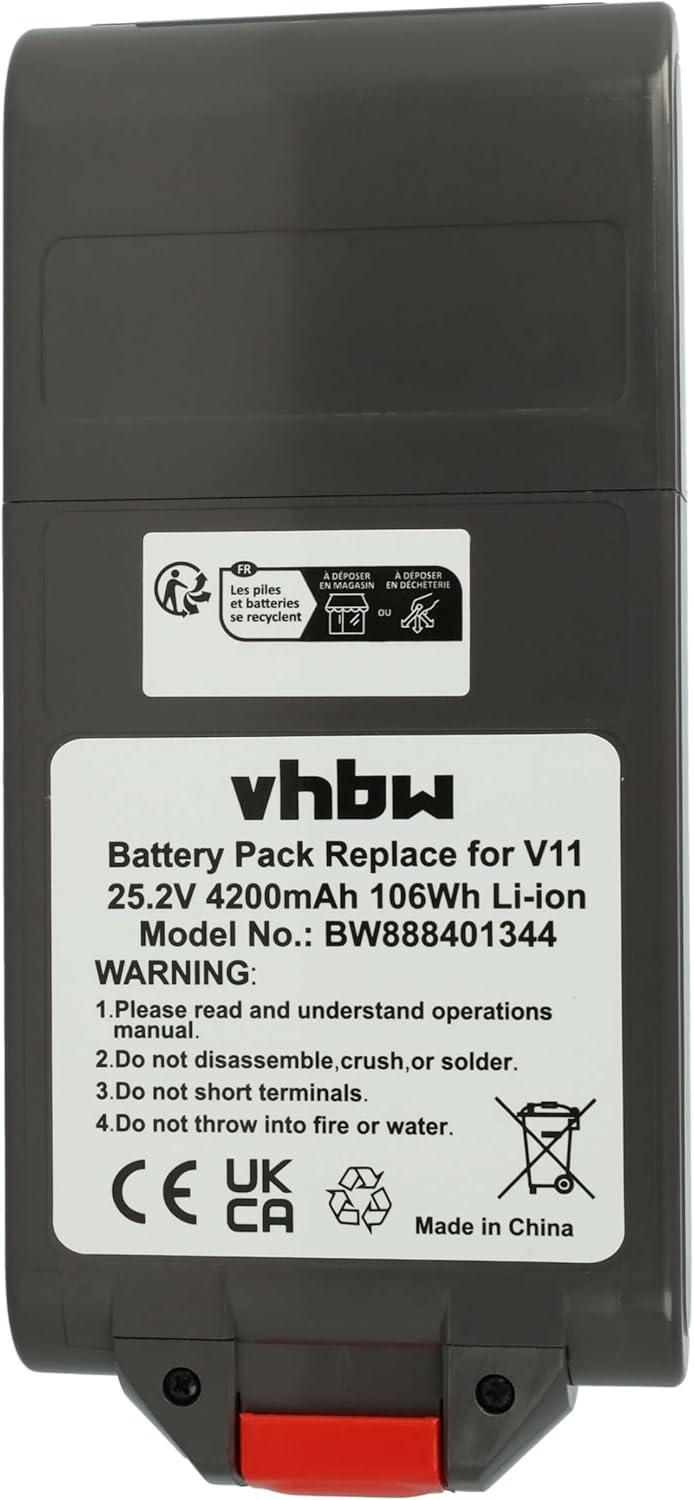 vhbw Akku kompatibel mit Dyson V15 Detect Total Clean SV22, V15s Submarine Staubsauger Dunkelgrau (4
