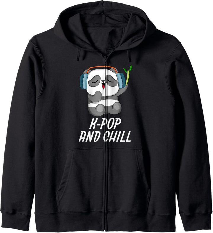 K-Pop and Chill | South Korea Inspired Panda Musik K-Pop Kapuzenjacke