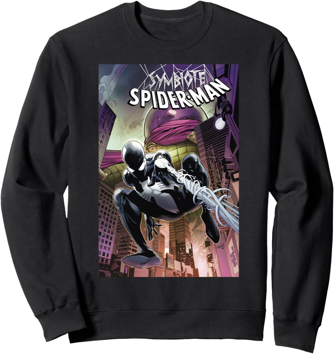 Marvel Symbiote Spider-Man Versus Mysterio Comic Book Cover Sweatshirt