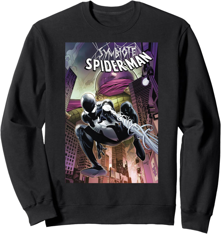 Marvel Symbiote Spider-Man Versus Mysterio Comic Book Cover Sweatshirt