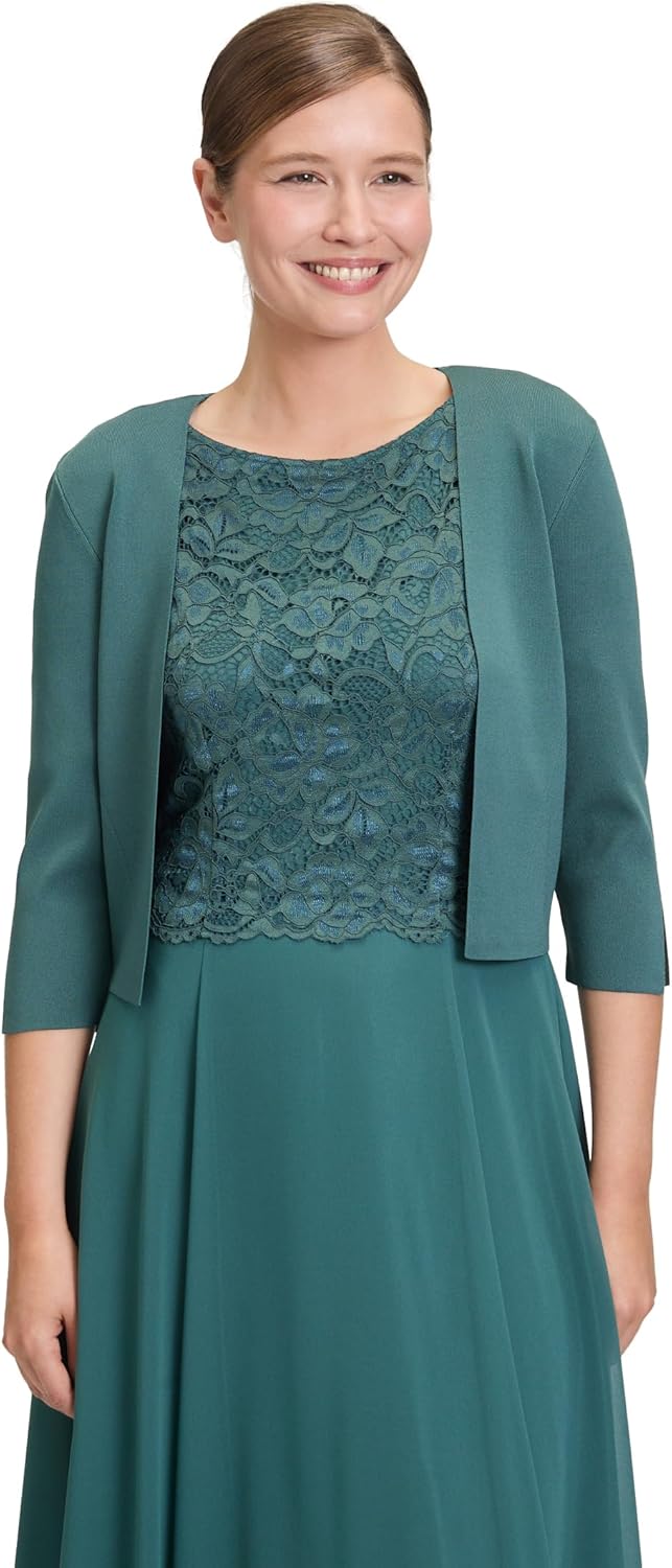 Vera Mont Damen Strickbolero Langarm XS Grün, XS Grün