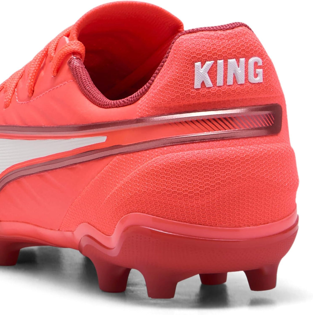 PUMA Unisex Kinder King Match Fg/Ag JrSoccer Shoe 28 EU Glowing Red Puma White Red Fire, 28 EU Glowi