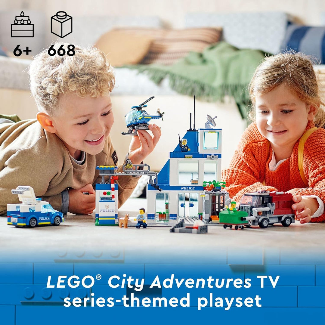 LEGO City Police Station 60316 Building Kit for Kids Aged 6 and up (668 Pieces)
