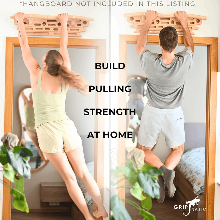 Buchenholz Klimmzugstange für FingerPeg 1.0 Hangboard, Abnehmbar | Abnehmbare Buchenholz-Stange für
