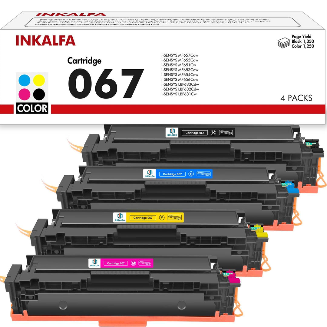067 067H Toner Set Kompatible für Canon 067 067H für Canon i-SENSYS MF657Cdw MF655Cdw MF651Cw LBP633