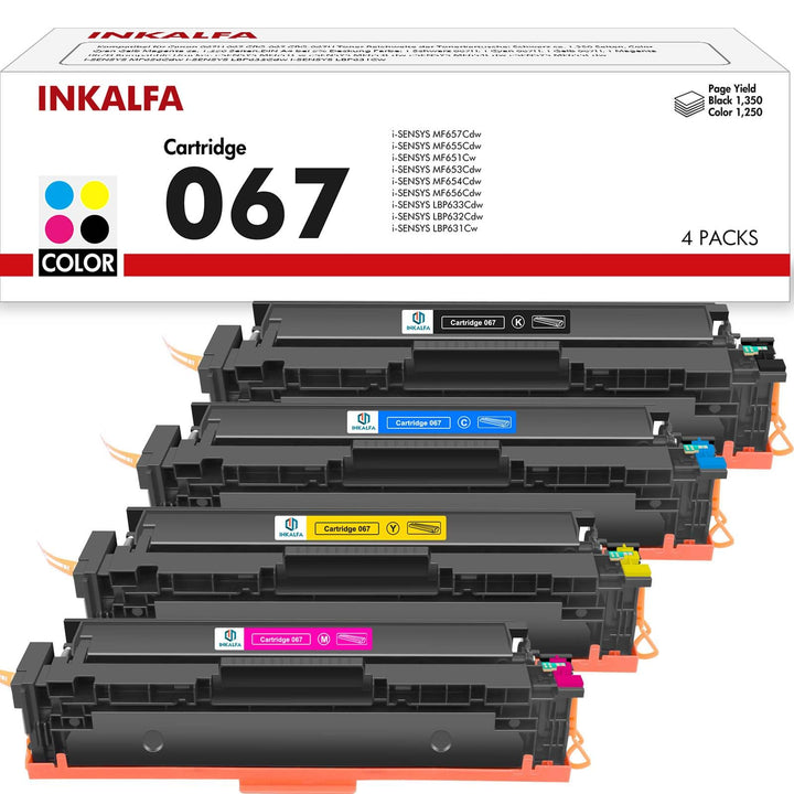067 067H Toner Set Kompatible für Canon 067 067H für Canon i-SENSYS MF657Cdw MF655Cdw MF651Cw LBP633