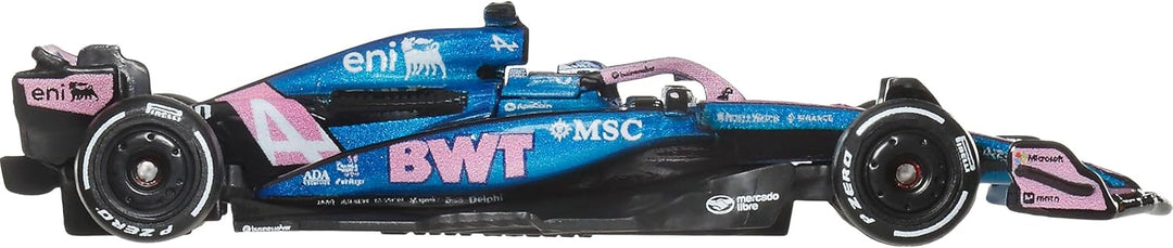 Hot Wheels Formel 1 BWT Alpine – Pierre Gasly #10 Premium Die-Cast-Spielzeugauto im Massstab 1:64 Sa