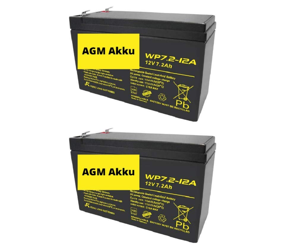 2X Ersatz Akku für 12V 7,2Ah kompatibel Treppenlift Sitzlift Flow 1 2 Minivator 950 2000 Acorn Super