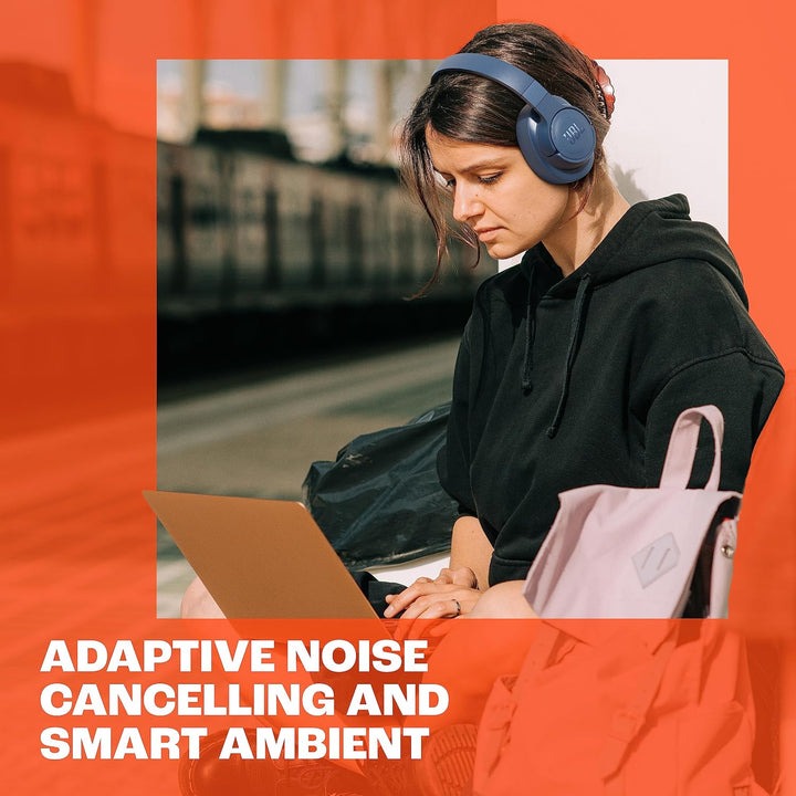 JBL Tune 770 NC – Kabellose Over-Ear-Kopfhörer mit adaptivem Noise-Cancelling und faltbarem Design –