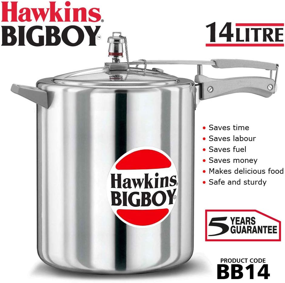 Hawkings Bigboy Schnellkochtopf aus Aluminium 14 L, 14 L