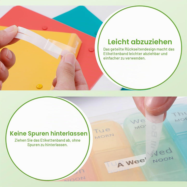MarkField 12mm x 7m Schriftbänder kompatibel mit Dymo D1 45010 S0720500 Clear Etikettenband, Etikett