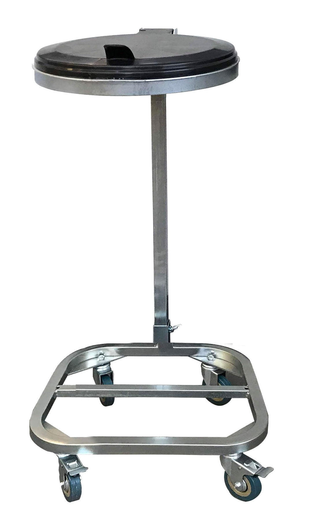 QUICK STAR Müllsackständer mit Deckel und 4 Rollen | Metall Müllsackhalter 120 Liter | Stabiler Müll