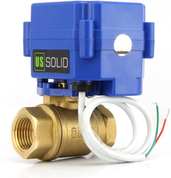 U.S. Solid 1/2" Motorkugelhahn Messing 2 Wege Elektrische Zonenventil 220V AC (85V-265V AC), 2 Dräht