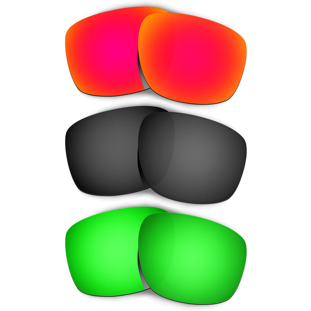 HKUCO Plus Replacement Lenses For Oakley Sliver - 3 pair Combo Pack