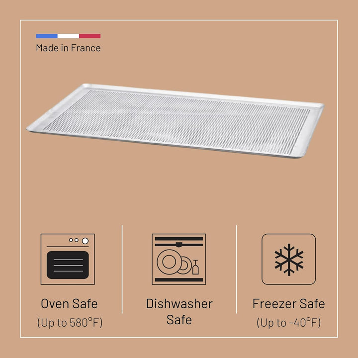 DE BUYER -7367.60 -alu Gebäckplatte. perforiert 60x40cm