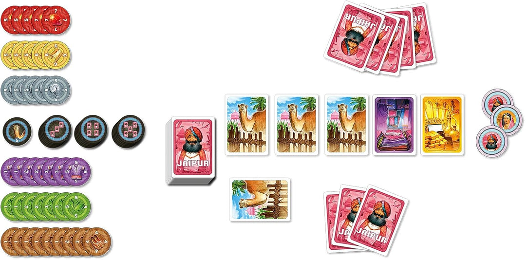 Asmodee, Jaipur, Familienspiel, Kartenspiel, 2 Spieler, Ab 10+ Jahren, 30 Minuten, Deutsch