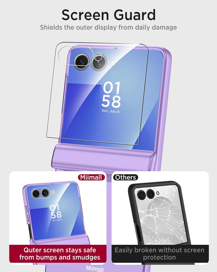 Miimall Kompatibel mit Samsung Galaxy Z Flip 7 Hülle mit Scharnierschutz Magnetischer [Externer Bild