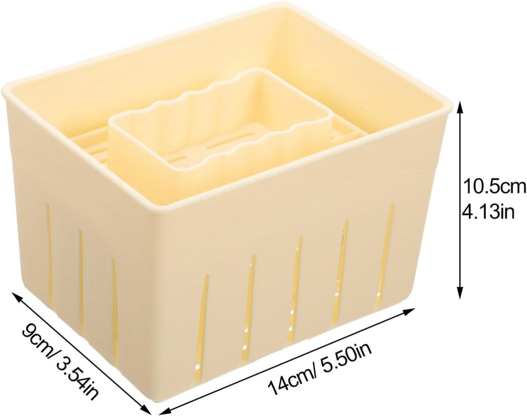 Ciieeo Hausgemachte Käseform und Tofu Presse aus Kunststoff 3 Stück mit Pressdeckel für Frische Käse