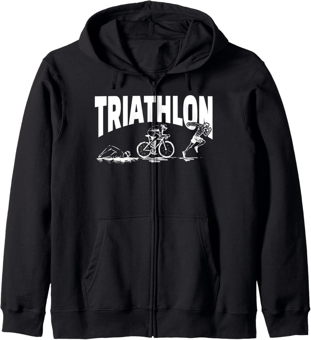 Triathlon Gym Fitness Triathlet Athlet Run Bike Swim Kapuzenjacke