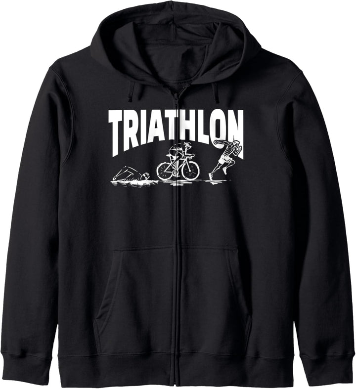 Triathlon Gym Fitness Triathlet Athlet Run Bike Swim Kapuzenjacke