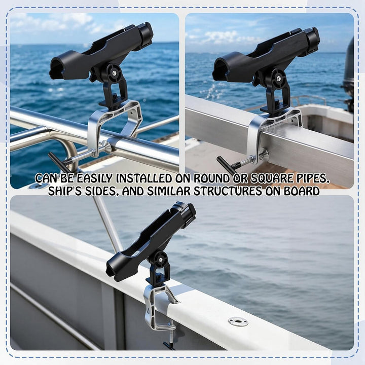 2 Stück Angelrutenhalter für Boote, Rutenhalter Angel, Bootsrutenhalter 360 Grad Einstellbar, Stabil