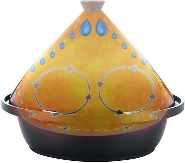 CUILINA Tajine Ø 30 cm – für alle Herdarten geeignet, inkl. Induktion – Aluminiumguss & Keramikdecke