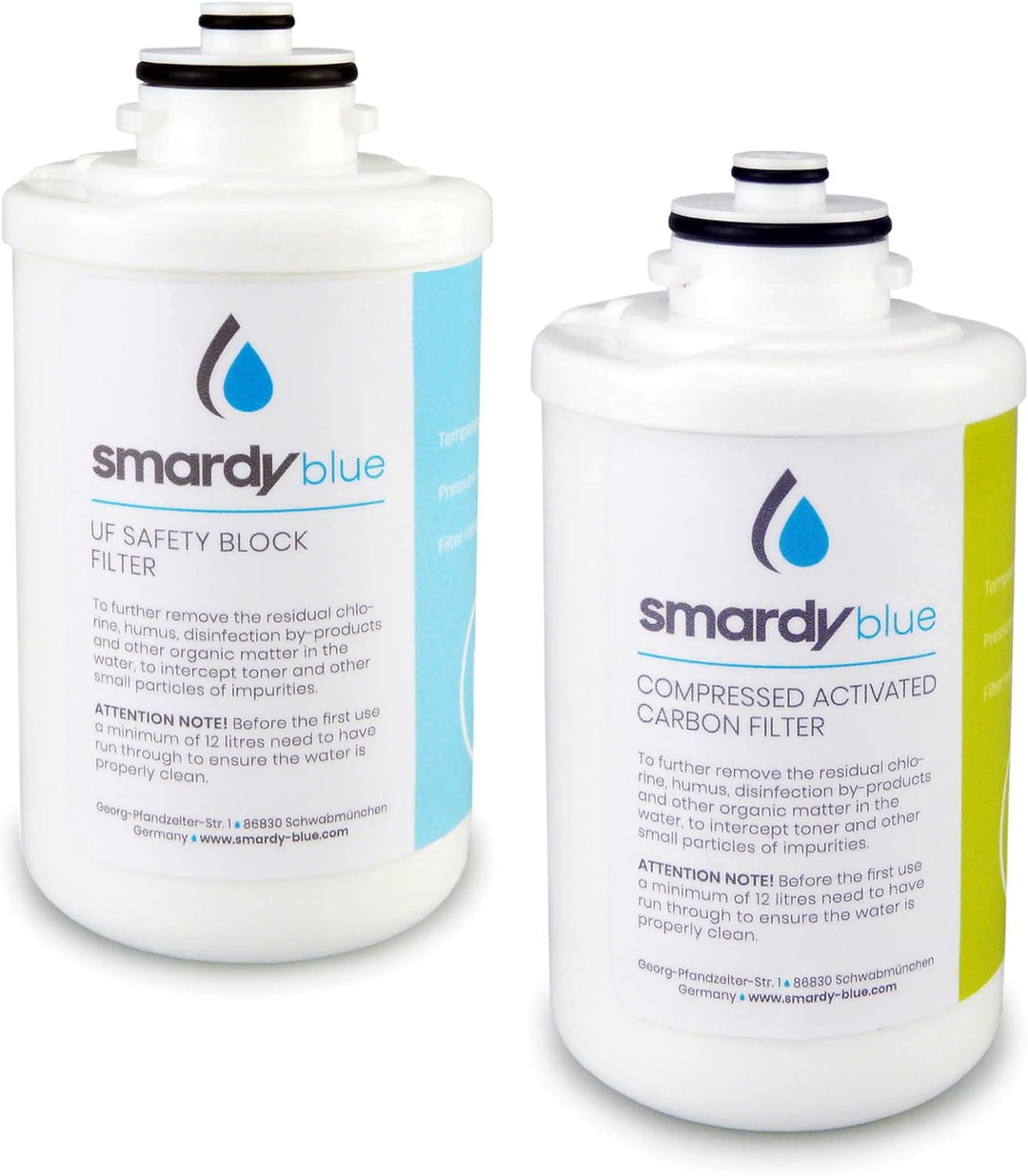 smardy 2in1 Ersatzfilter Set - Aktivkohle-Filter + Ultrafiltrations-Membran für Soda & Cool Wassersp