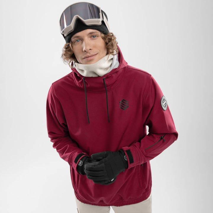 SIROKO W1 Ski- & Snowboardjacke Herren Wasserdicht Wärmeschutz Fronttasche Wintersport XS Bordeauxro