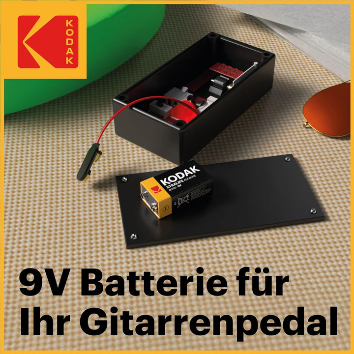 Kodak | 9 Volt Blockbatterie für Rauchmelder | 9V Batterien | 10 Stück | PP3, 9V