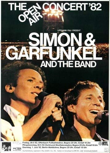 Simon & Garfunkel - The Open Air, Tour 1982 » Konzertplakat/Premium Poster | Live Konzert Veranstalt