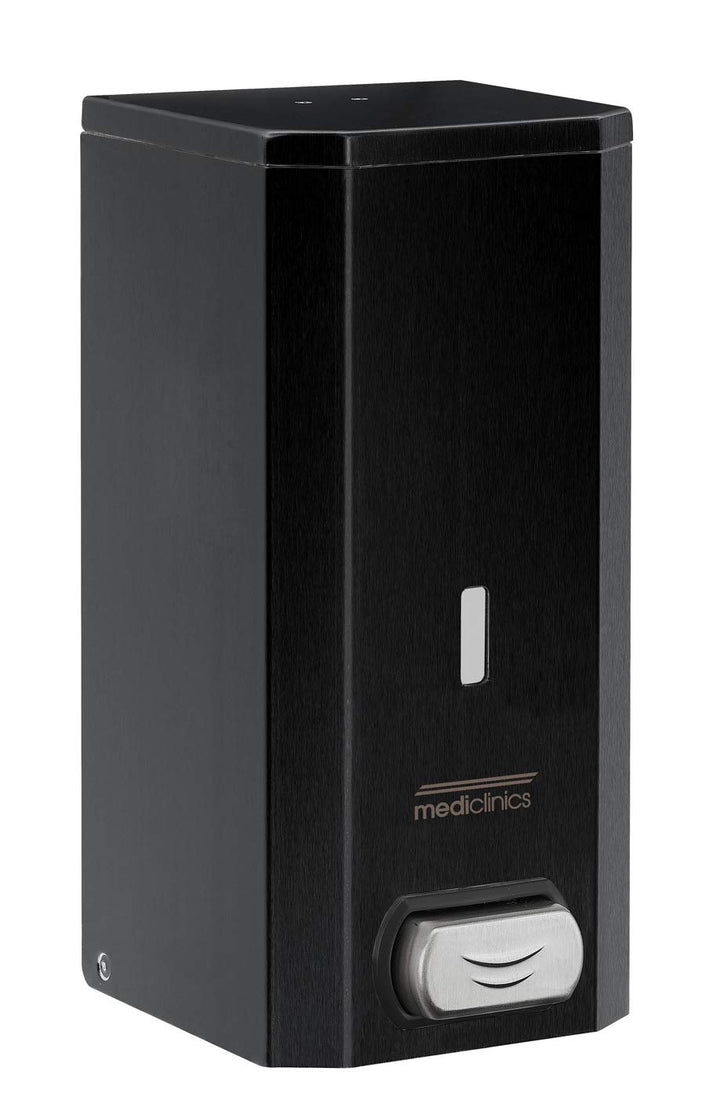 ALLCARE 13150 Mediclinics DJ0031B Seifenspender Rostfreier Edelstahl Schwarz, 1500 ml, Schwarz