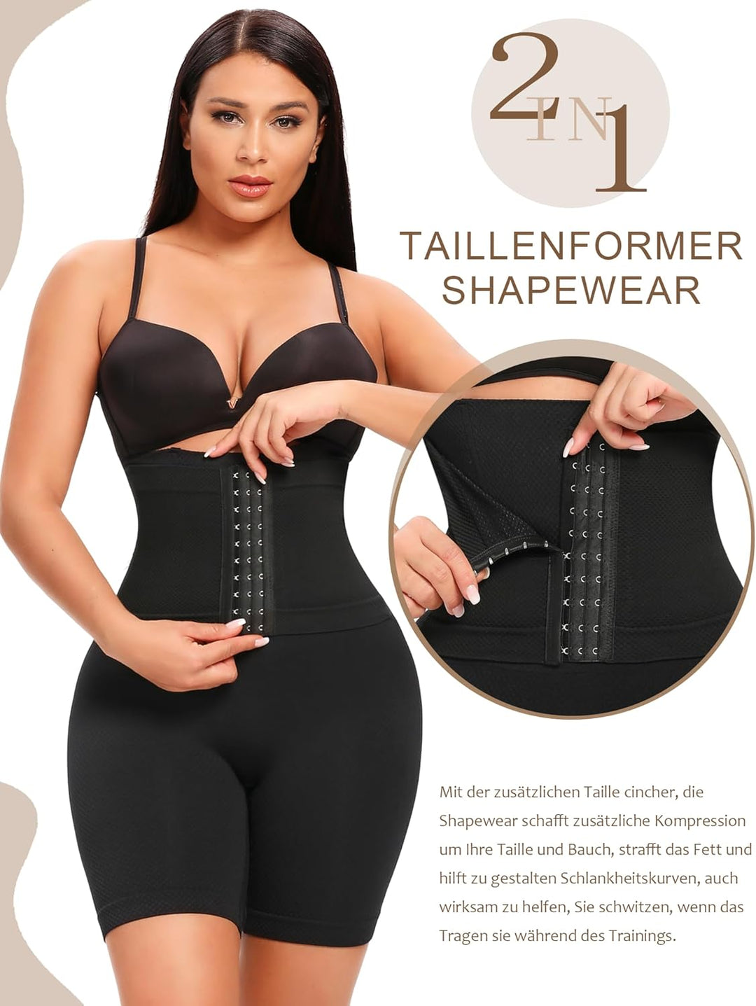 SURE YOU LIKE Taillenformer Shapewear Damen Bauchweg Miederpant Damen Bauchweg Unterhose Mit Korsett