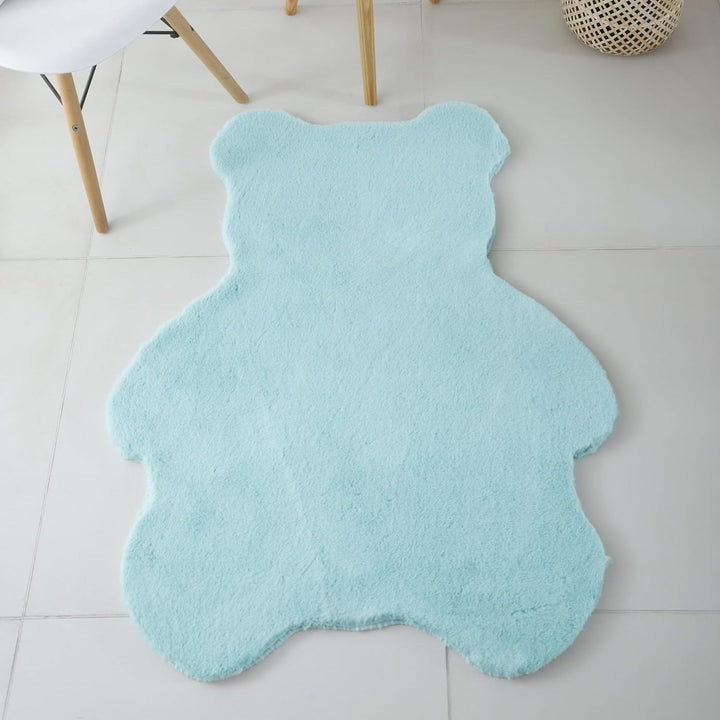 Kunstfell Kinder Teppich Bärform Waschbarer Teppich Kinderzimmer Babyzimmer Spielzimmer Deko Schlafz